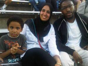 Daud and family bleachers